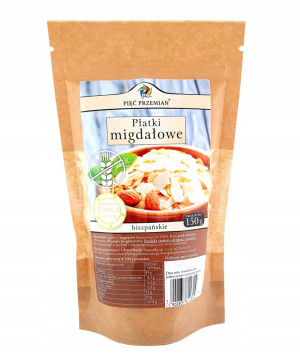 Pięć Przemian Płatki migdałowe hiszpańskie 150 g blanszowene bezglutenowe