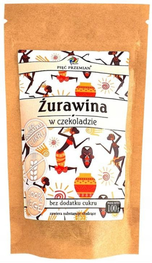 Pięć Przemian Żurawina w czekoladzie bez cukru 100 g