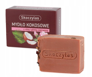 Skoczylas Mydło kokosowe z różą i glinką czerwoną 100 g