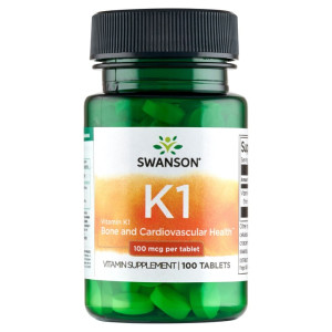 SWANSON Witamina K1 100 MCG 100 Tabletek