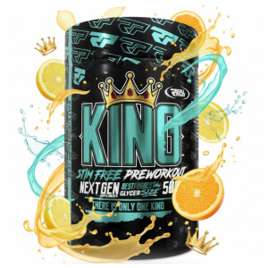 Real Pharm KING STIM FREE 500 g Lemon Orange Przedtreningówka bezkofeinowa