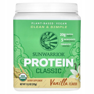 Sunwarrior Protein Classic 375 g Vanilla Białko Wegańskie na bazie miksu ryżowego