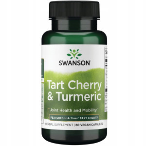 SWANSON Tart Cherry & Turmeric 60 kapsułek