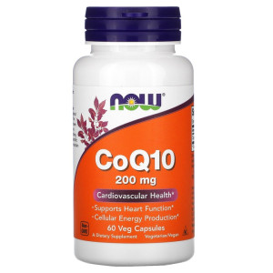 NOW Foods Koenzym Q10 CoQ10 200 mg 60 kapsułek