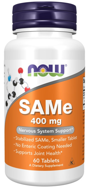 NOW Foods SAMe S-Adenozylo-Lm-Methionina 400mg 60 tabletek