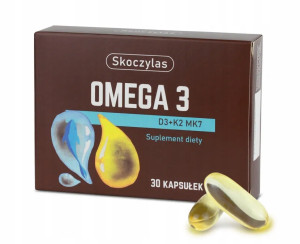 SKOCZYLAS Omega 3 D3 + K2 MK7 30 kapsułek DHA 715 mg + EPA 254 mg