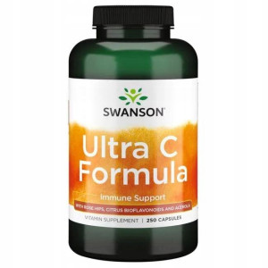 SWANSON Ultra C Formula Witamina C Kompleks z acerolą, rutyną hesperydyna, dziką różą i bioflawonoidami cytrusowymi 250 kapsułek - suplement diety
