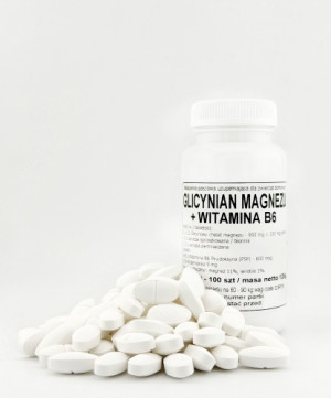 Podkowa Glicynian magnezu + witamina B6 100 tabletek