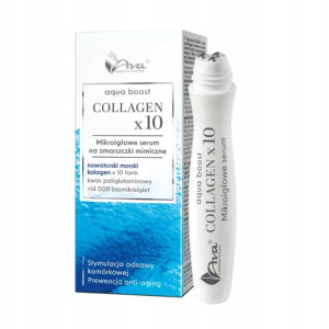 Ava Aqua boost collagen x10 Mikroigłowe serum na zmarszczki mimiczne 15 ml