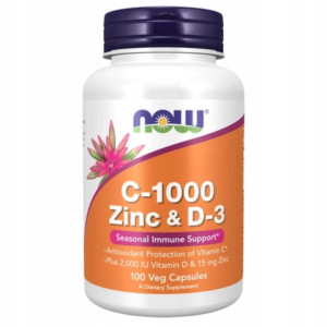 NOW Foods Witamina C-1000 Zinc D3 100 kapsułek