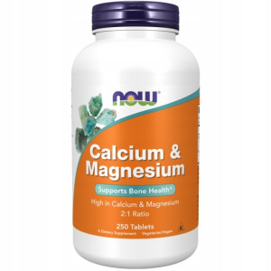 NOW Foods CALCIUM-MAGNESIUM 250 tabletek