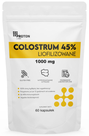 Proton Labs Colostrum 45% IG 1000 mg Liofilizowane 60 kapsułek