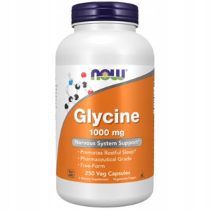 Now Foods GLICYNA 1000 mg 250 kapsułeka