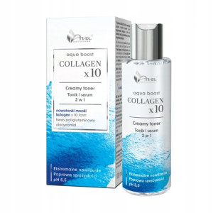 Ava Aqua boost collagen x10 Creamy toner Tonik i serum 2 w 1 100 ml