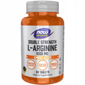 NOW Foods L-ARGININE arginina 1000 mg 60 tabletek