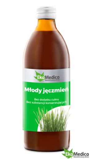 EkaMedica Młody jęczmień sok z młodego jęczmienia 100% 500ml - suplement diety