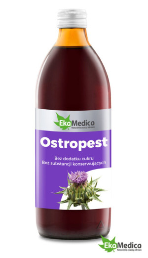 EkaMedica OSTROPEST 500ml - suplement diety bez dodatku cukru, bez substancji konserwujących
