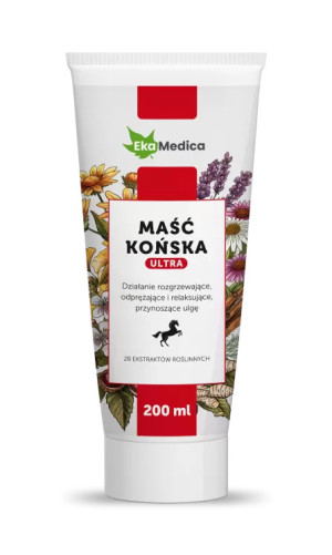 EkaMedica Żel Maść KOŃSKA ULTRA 200ml Moc 28 ekstraktów roślinnych