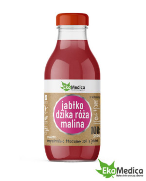 EkaMedica JABŁKO, DZIKA RÓŻA, MALINA - sok - 300ml