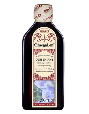BIOOIL Olej lniany tłoczony na zimno OmegaLen - 250 ml