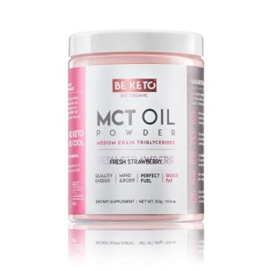BE KETO OLEJ MCT w proszku TRUSKAWKA 300g