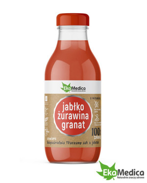 EkaMedica JABŁKO, ŻURAWINA, GRANAT - sok - 300ml
