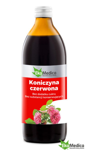 EkaMedica KONICZYNA CZERWONA 500ml - suplement diety bez dodatku cukru, bez substancji konserwujących