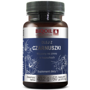 BIOOIL Olej z CZARNUSZKI Kwas Linolowy CZARNUSZKA - suplement diety - 60 kapsułek