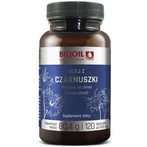 BIOOIL Olej z CZARNUSZKI Kwas Linolowy CZARNUSZKA - suplement diety - 120 kapsułek