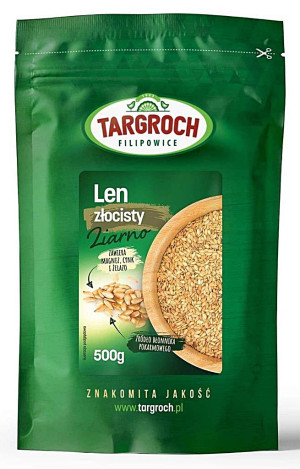 Targroch Len ziarno złoty - siemię lniane złociste 500g (0,5kg)