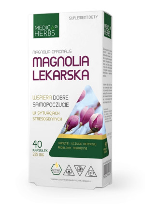 Medica Herbs MAGNOLIA LEKARSKA - 225mg - 40 kapsułek