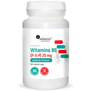 Aliness Witamina B6 P-5-P 25 mg 100 tabletek vege