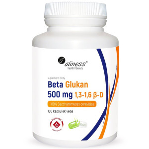 Aliness Beta Glukan 500 mg 100 kapsułek vege Yestimun® 1,3-1,6 ß-D