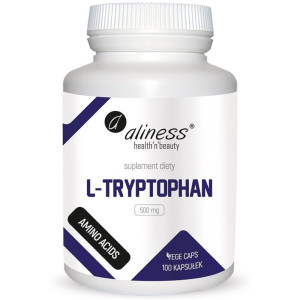 Aliness L-Tryptophan 500 mg 100 kapsułek vege tryptofan