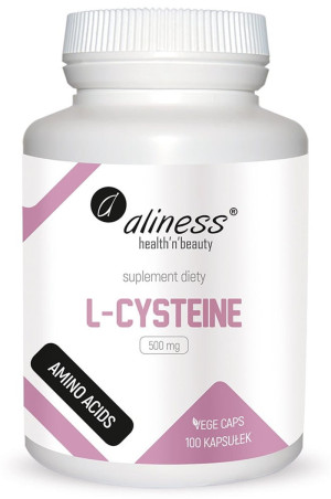 Aliness L-Cysteine 500 mg 100 kapsułek vege l-cysteina