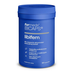 ForMeds BICAPS LibiFEM - Maca, Niepokalanek, Ashwagandha, Żeń-Szeń, Muira Puama - 60 kapsułek