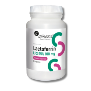 Aliness Lactoferrin LFS 95% 100 mg 60 kapsułek laktoferyna