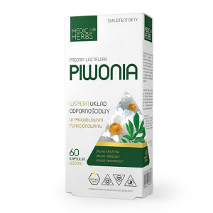 Medica Herbs PIWONIA - 600mg - 60 kapsułek