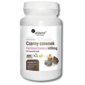 Aliness Czarny Czosnek Fermentowany 400 mg 100 kapsułek vege ekstrakt: 10:1 ABG10+®