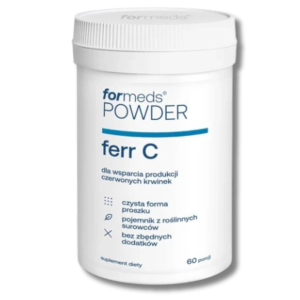 ForMeds POWDER FERR C Fumaran Żelaza, Witamina C oraz  sproszkowany sok z korzenia buraka - 60 porcji ŻELAZO