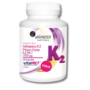 Aliness Witamina K2 Mono Forte MK-7 200 µg z Natto 60 kapsułek naturalna