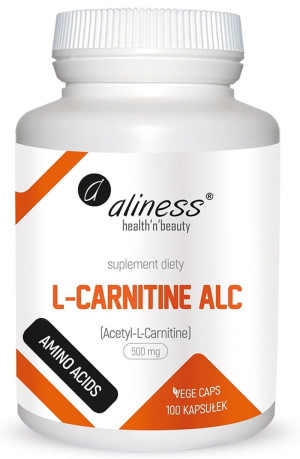 Aliness L-Carnitine ALC 500 mg 100 kapsułek acetyl l-karnityna