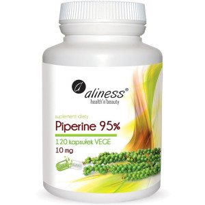 Aliness Piperine 95% 10 mg 120 kapsułek vege piperyna