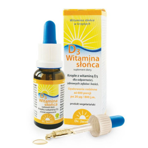 Dr. Jacobs D3 witamina słońca krople 20ml produkt wegetariański - suplement diety