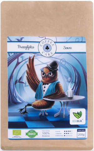 ECOBLIK Kawa ziarnista ARABICA BRAZYLIA ekologiczna BRAZYLIJSKA SOWA 200g