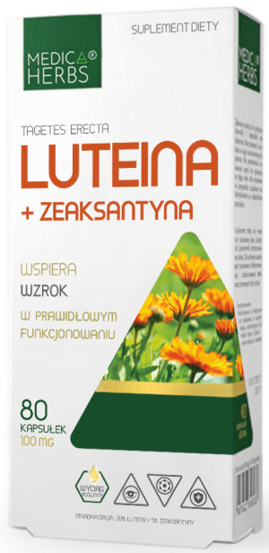 Medica Herbs LUTEINA + Zeaksantyna - suplement diety - 80 kapsułek