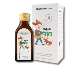 Health Labs Care MyKids Brain - 100ml Kwasy Omega 3 i 9 z witaminą D3 - Rozwój i praca mózgu