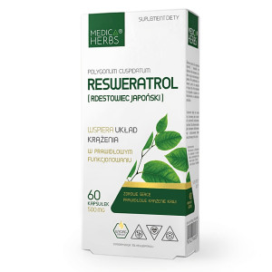 Medica Herbs RESWERATROL - resweratrol - Polygonum cuspidatum - 500 mg / 60 kapsułek