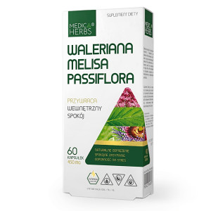 Medica Herbs WALERIANA MELISA PASSIFLORA - 60 kapsułek