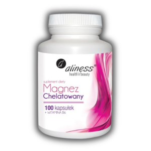 Aliness Magnez Chelatowany 650 mg + Witamina B6 100 kapsułek